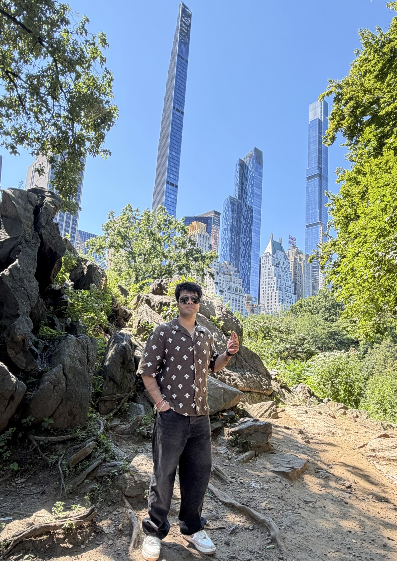 Anmol Agarwal outdoors in a city park